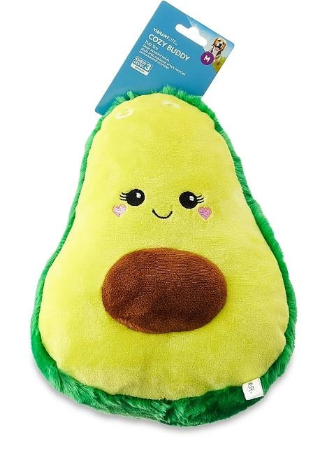 Vibrant Life Cozy Buddy Avocado Plush, Medium, Chew Level 3