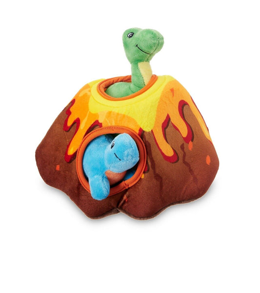 Vibrant Life Cozy Buddy Volcano Dino Dog Toy Small, Brand New