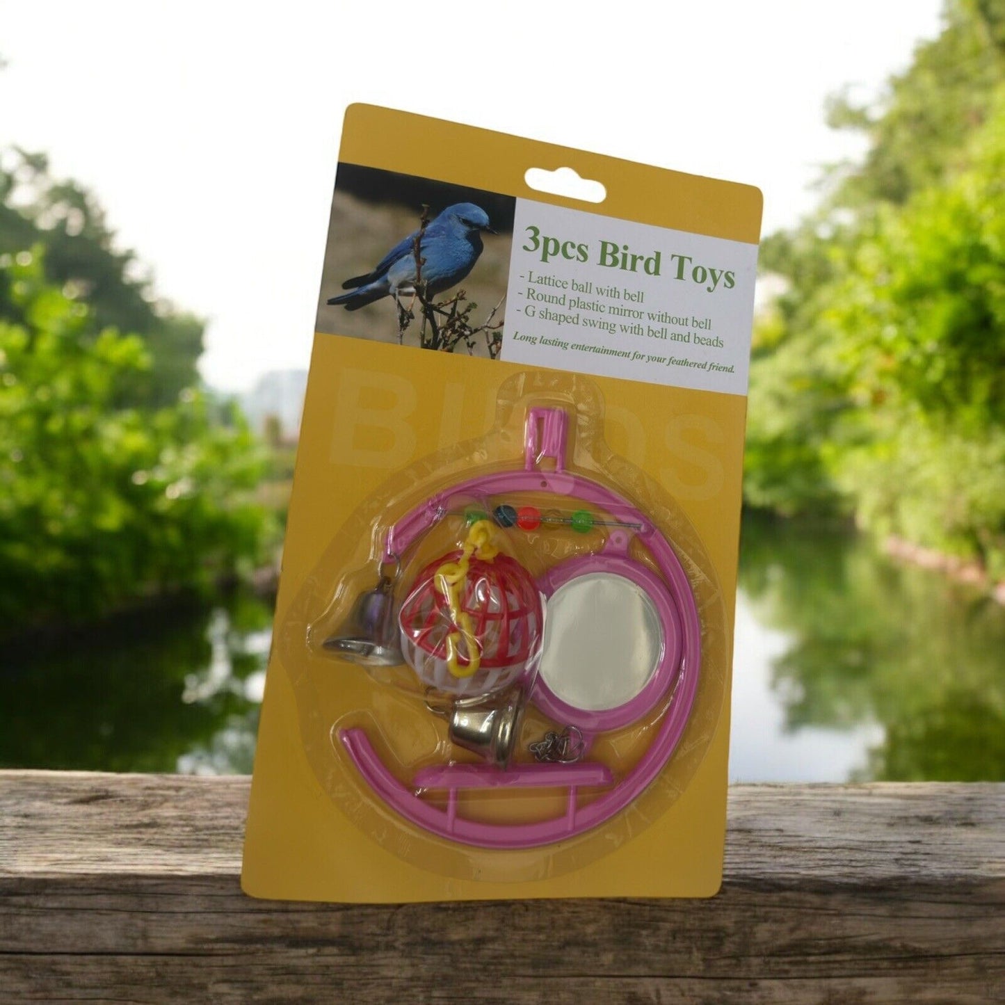 3-piece Bird Toy Set - Number 6: Fun and stimulating toys for happy, active bird