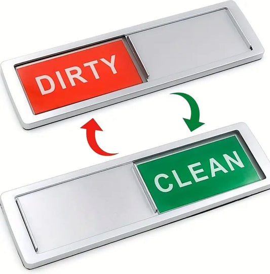 Dishwasher Magnet Clean Dirty Sign Shutter Only Changes When You Push It Non-Scr