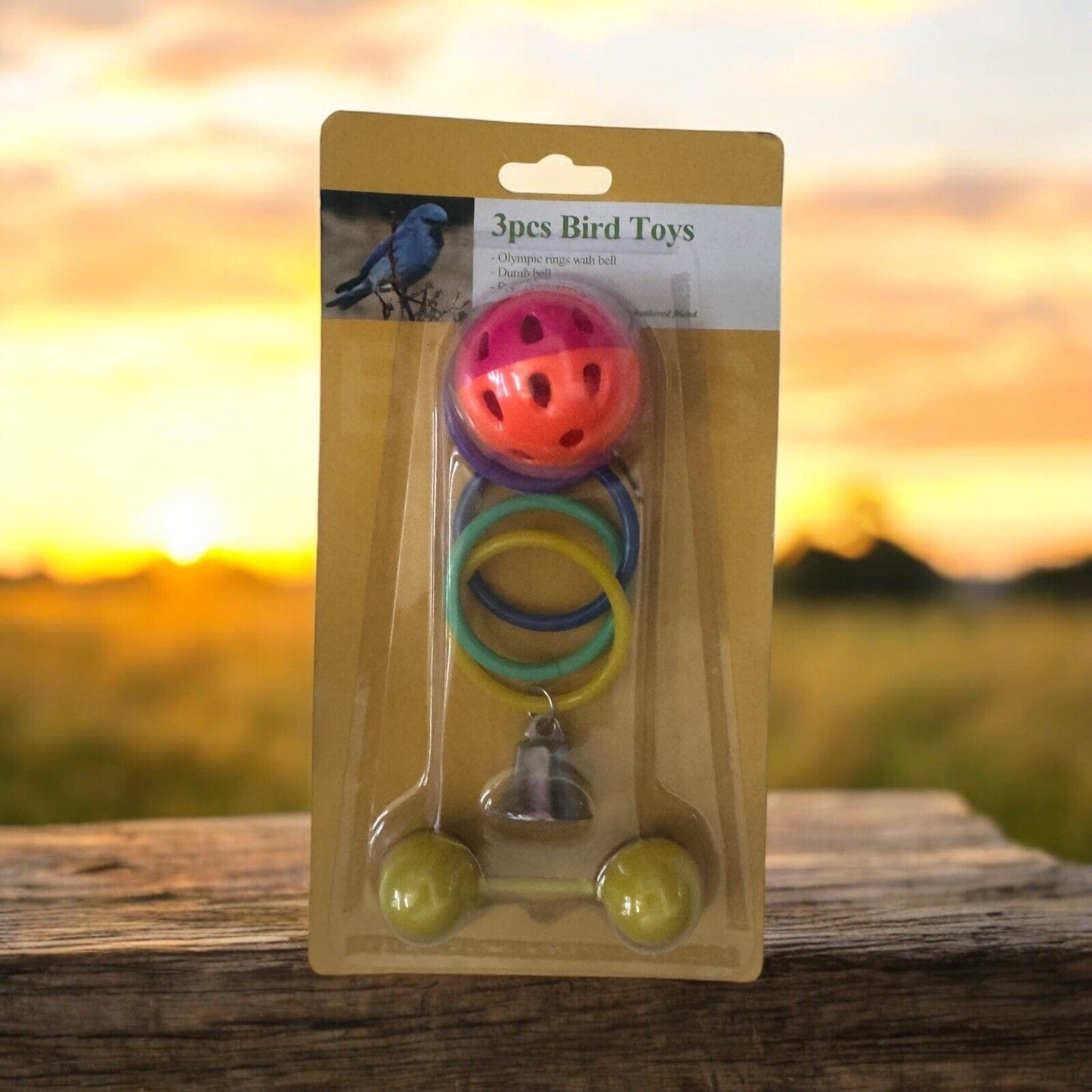 3-piece Bird Toy Set - Number 5: Vibrant and engaging fun for active birds.