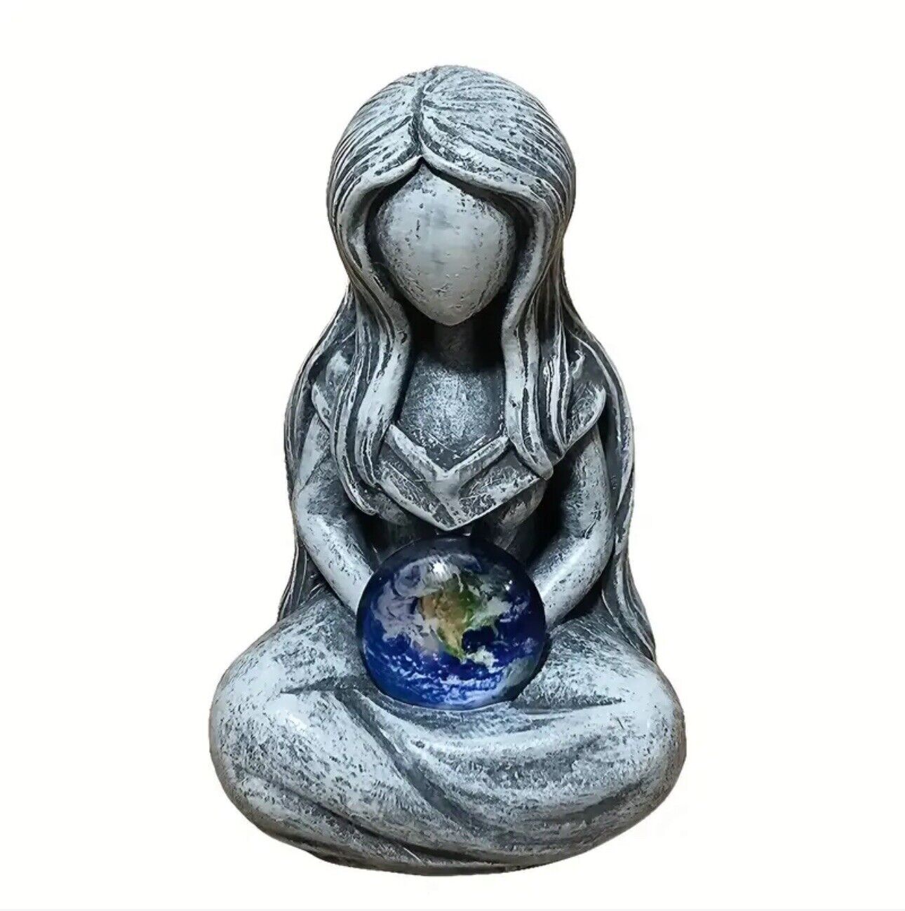 Mother Fairy Holding Earth Figurine, Symbol of Nature and Harmony