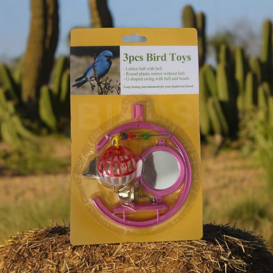 3 pcs Bird Toy Set - Number 1: Engaging and durable for happy, active birds.