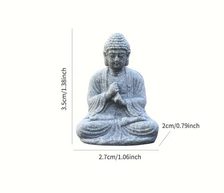 Mini Buddha statue, perfect for peaceful décor or spiritual inspiration.