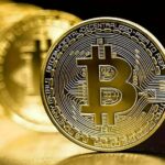 Physical metal replica Bitcoin coin, durable and collectible.