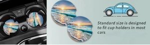 Sunrise Car Cup Holder Coaster: Keep Your Car Clean - Image 4