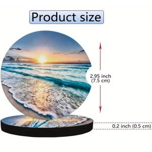 Sunrise Car Cup Holder Coaster: Keep Your Car Clean