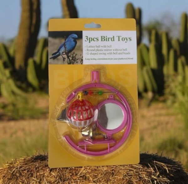 3 pcs Bird Toy Set - Number 1: Engaging and durable for happy, active birds.